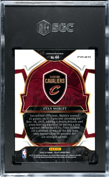 Evan Mobley 2022-23 Panini Select Cosmic Prizm #44 CGC 10-2