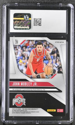 John Mobley Jr. Camo Pink 2024-25 Ohio State Prizm Autographs #21 CGC 10-2