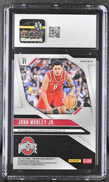 John Mobley Jr. Camo Pink 2024-25 Ohio State Prizm Autographs #21 CGC 10-2