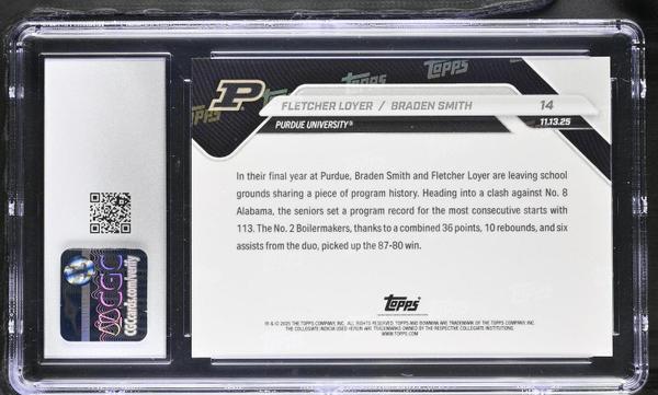 Fletcher Loyer/Braden Smith 2025-26 U Now #14 CGC 10-2