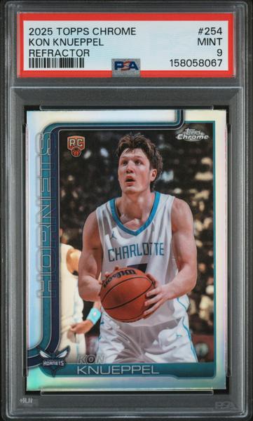 Kon Knueppel 2025 Topps Chrome Refractor #254 PSA 9