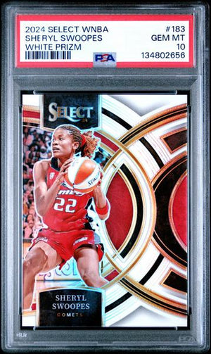 Sheryl Swoopes 2024 Panini Select WNBA White Prizm 53/99 #183 PSA 10