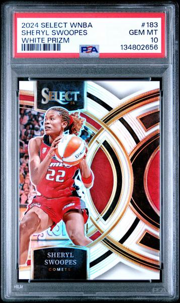 Sheryl Swoopes 2024 Panini Select WNBA White Prizm 53/99 #183 PSA 10-1