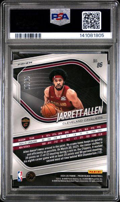 Jarrett Allen 2024 Panini Prizm Black Cherry Blossom Prizm 14/20 #86 PSA 9-2