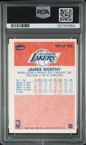 James Worthy 1986 Fleer #131 PSA 5-2