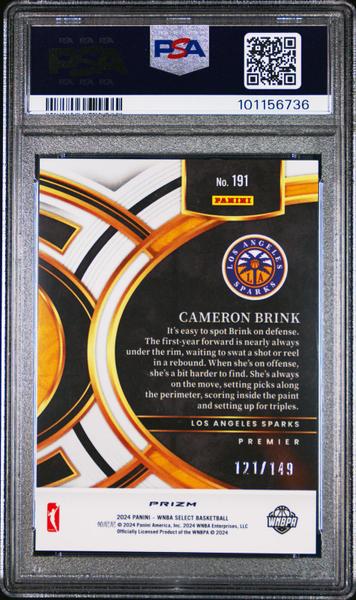 Cameron Brink 2024 Panini Select WNBA Purple Prizm 121/149 #191 PSA 8-2