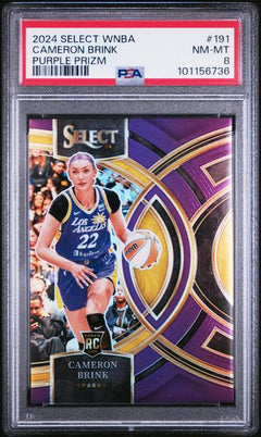 Cameron Brink 2024 Panini Select WNBA Purple Prizm 121/149 #191 PSA 8-1