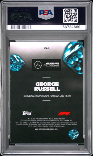 George Russell 2025 Topps Chrome Formula 1 Ace Of Trades #SCA-1 PSA 8-2