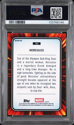 Hercules 2025 Topps Chrome Marvel Refractor #163 PSA 9-2