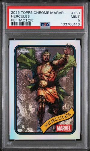 Hercules 2025 Topps Chrome Marvel Refractor #163 PSA 9