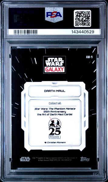 Darth Maul 2024 Topps Chrome Star Wars Galaxy Phantom Menace 25th ART #AM9 PSA 9-2