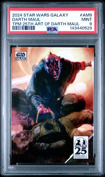 Darth Maul 2024 Topps Chrome Star Wars Galaxy Phantom Menace 25th ART #AM9 PSA 9-1