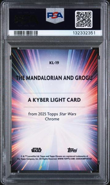 Mandalorian And Grogu 2025 Topps Chrome Star Wars Kyber Light #KL19 PSA 8-2