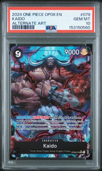Kaido 2024 One Piece Op08-Two Legends Alternate Art #079 PSA 10