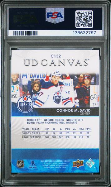 Connor Mcdavid 2023 Upper Deck UD Canvas #C152 PSA 9-2