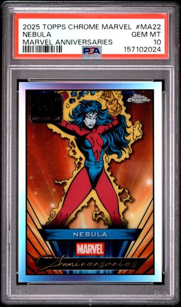 Nebula 2025 Topps Chrome Marvel Anniversaries #MA22 PSA 10-1