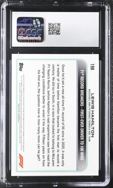 Lewis Hamilton 2022 Chrome Sapphire F1 #198 CGC 10-2