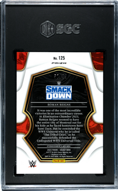 Roman Reigns 2023 Panini Select Wwe Blue Wave Prizm 57/99 #125 SGC 9.5-2