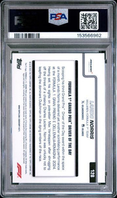 Lando Norris 2025 Topps Chrome Formula 1 Teal Refractor 111/299 #128 PSA 9-2