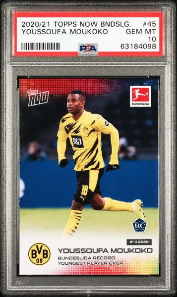 Youssoufa Moukoko 2020 Topps Now Bundesliga #45 PSA 10-1