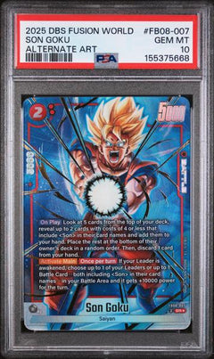 Son Goku 2025 Dragon Ball Super Card Game Fusion World Saiyan's Pride Alternate Art #FB08-007 PSA 10-1