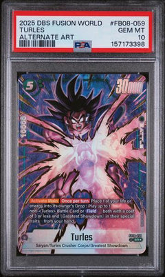Turles 2025 Dragon Ball Super Card Game Fusion World Saiyan's Pride Alternate Art #FB08-059 PSA 10-1
