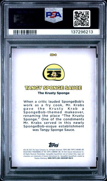 Tangy Sponge Sauce 2025 Topps Chrome Spongebob 25th Anniversary Kelp Reviews #BB-8 PSA 9-2