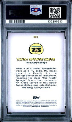 Tangy Sponge Sauce 2025 Topps Chrome Spongebob 25th Anniversary Kelp Reviews #BB-8 PSA 9-2