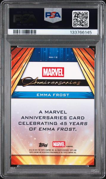 Emma Frost 2025 Topps Chrome Marvel Anniversaries #MA12 PSA 9-2