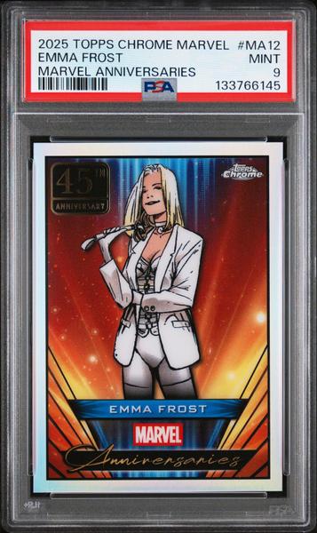 Emma Frost 2025 Topps Chrome Marvel Anniversaries #MA12 PSA 9-1
