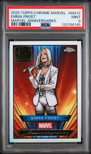 Emma Frost 2025 Topps Chrome Marvel Anniversaries #MA12 PSA 9