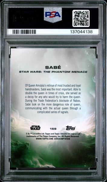 Sabe 2025 Topps Chrome Sapphire Edition Star Wars #159 PSA 9-2