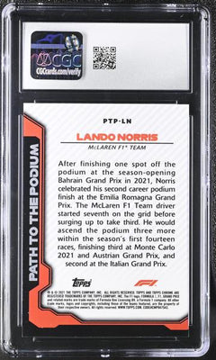 Lando Norris 2021 Chrome Formula 1 Path to the Podium #PTP-LN CGC 10-2