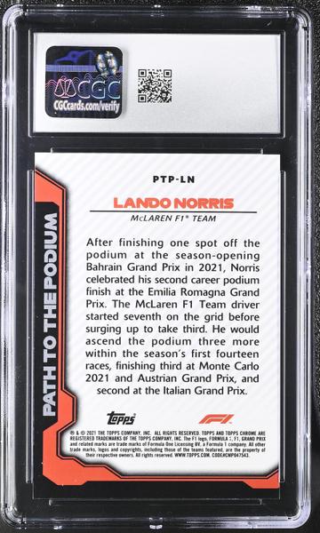 Lando Norris 2021 Chrome Formula 1 Path to the Podium #PTP-LN CGC 10-2