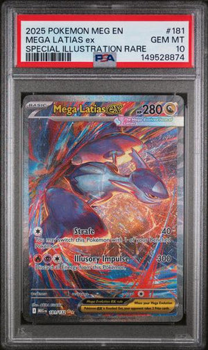 Mega Latias Ex 2025 Pokemon Meg En-Mega Evolution Special Illustration Rare #181 PSA 10