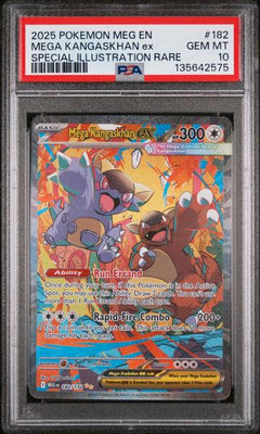 Mega Kangaskhan Ex 2025 Pokemon Meg En-Mega Evolution Special Illustration Rare #182 PSA 10-1