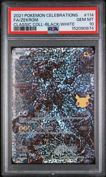 Fa/Zekrom 2021 Pokemon Celebrations Classic Collection Classic Coll-Black/White #114 PSA 10-1