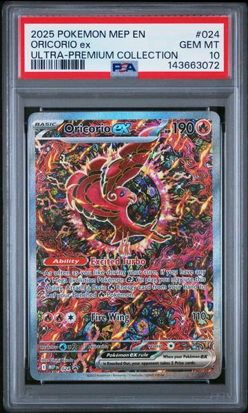 Oricorio Ex 2025 Pokemon Mep En-Me Black Star Promo Ultra-Premium Collection #024 PSA 10-1