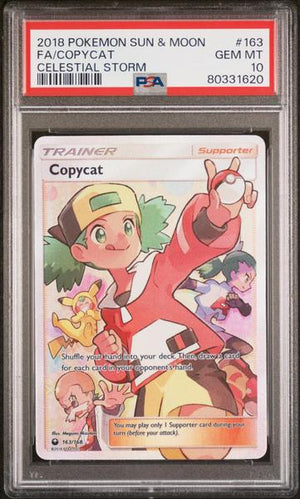 Fa/Copycat 2018 Pokemon Sun & Moon Celestial Storm Celestial Storm #163 PSA 10