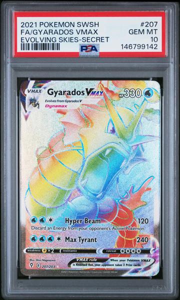 Fa/Gyarados Vmax 2021 Pokemon Sword & Shield Evolving Skies Evolving Skies-Secret #207 PSA 10