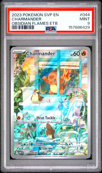 Charmander 2023 Pokemon Svp En-Sv Black Star Promo Obsidian Flames Etb #044 PSA 9-1