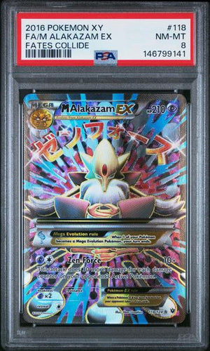 Fa/M Alakazam Ex 2016 Pokemon Xy Fates Collide Fates Collide #118 PSA 8