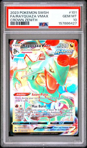 Fa/Rayquaza Vmax 2023 Pokemon Sword And Shield Crown Zenith #101 PSA 10-1