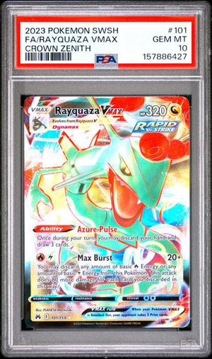 Fa/Rayquaza Vmax 2023 Pokemon Sword And Shield Crown Zenith #101 PSA 10