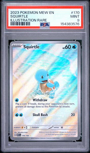 Squirtle 2023 Pokemon Mew En-151 Illustration Rare #170 PSA 9