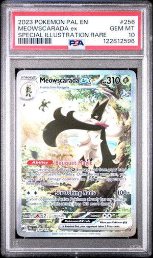 Meowscarada Ex 2023 Pokemon Pal En-Paldea Evolved Special Illustration Rare #256 PSA 10
