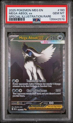 Mega Absol Ex 2025 Pokemon Meg En-Mega Evolution Special Illustration Rare #180 PSA 10-1