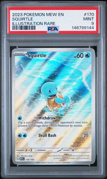 Squirtle 2023 Pokemon Mew En-151 Illustration Rare #170 PSA 9