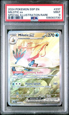 Milotic Ex 2024 Pokemon Ssp En-Surging Sparks Special Illustration Rare #237 PSA 9-1