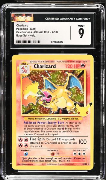 Charizard Base Set, Holo 2021 Celebrations - Classic Coll. #4/102 CGC 9-1